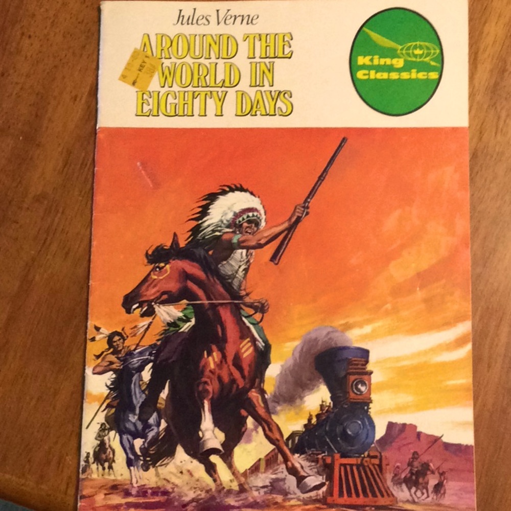 Vtg 1977 1st ptg Around the World in  Eighty Days.